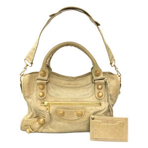 Balenciaga Motocross Giant 21 City Bag Beige Tan leather Tan